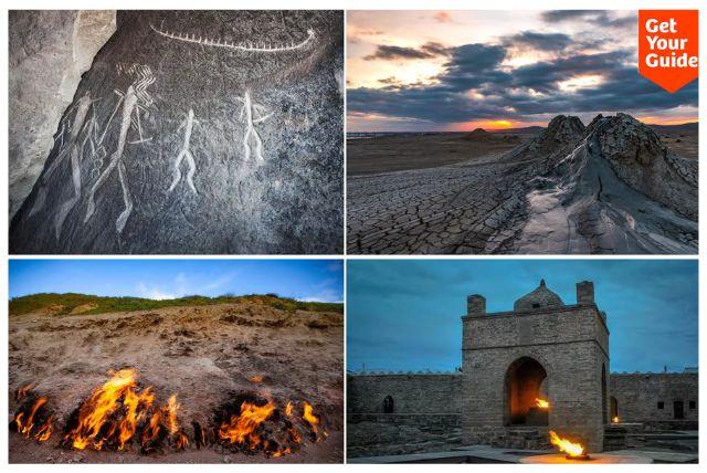 סיור יום מבאקו אל גובוסטאן, מקדש האש, ההר הבוער ובאר הנפט ההיסטורית credit to getyourguide.com